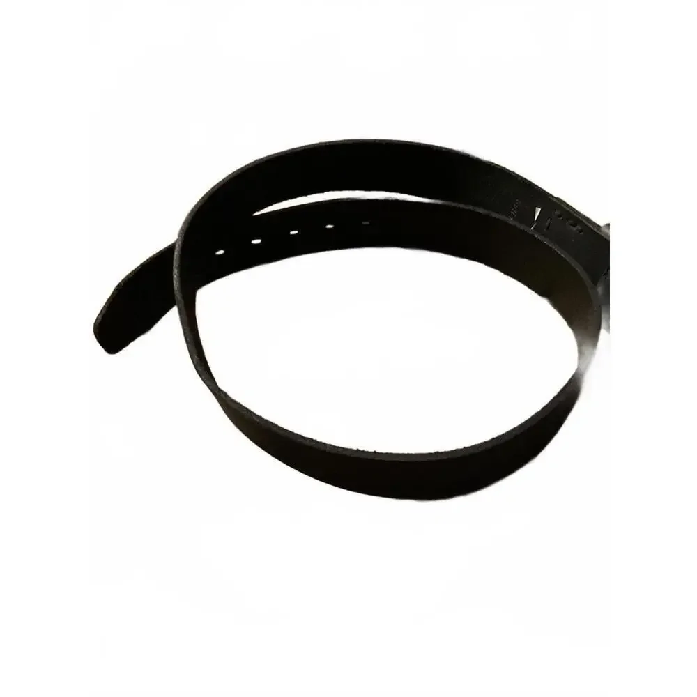 Stylish Timberland Black Leather Belt with Metal Buckle